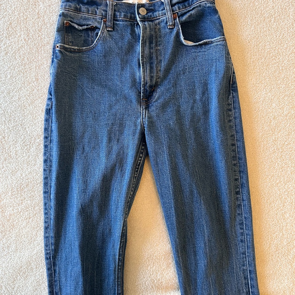 Abercrombie & Fitch Blue Straight Leg Jeans